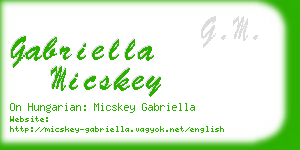 gabriella micskey business card